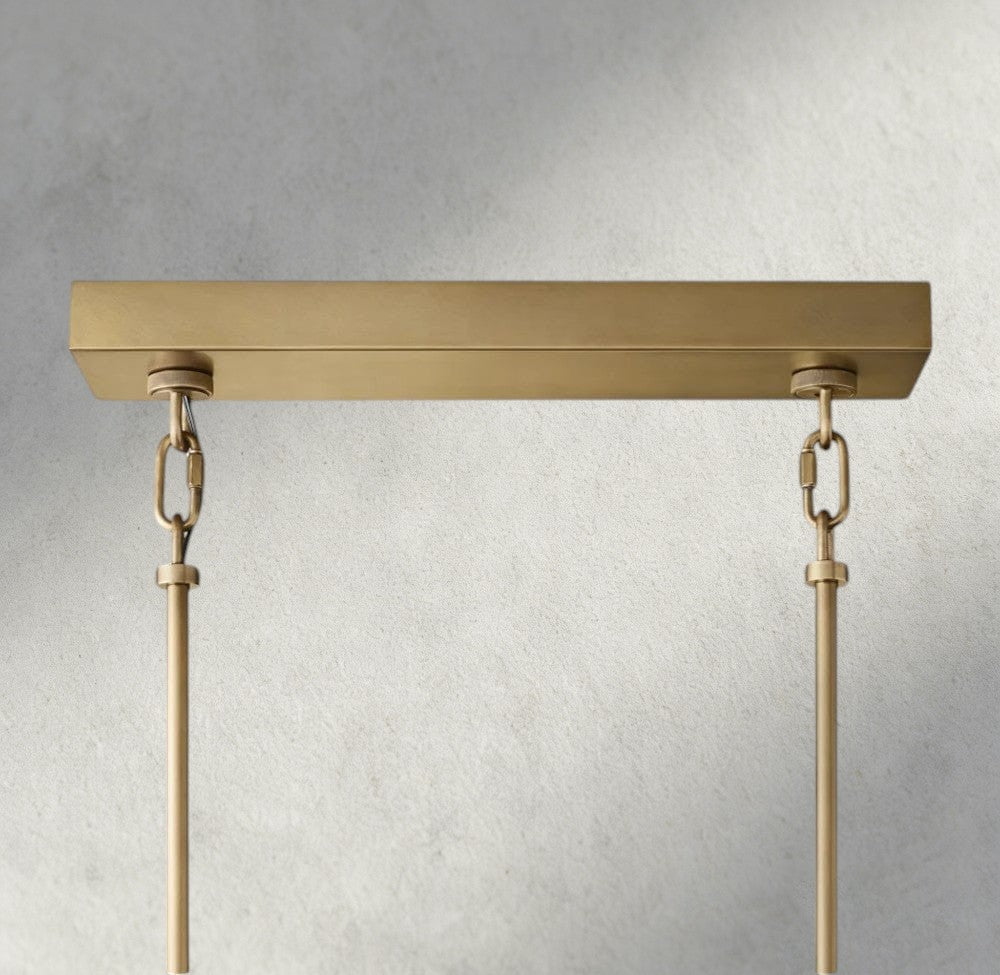 Siraue Smoke Glass Rectangular Chandelier 59", 77" - lampmodern