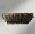 Siraue Smoke Glass Rectangular Chandelier 59