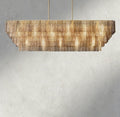 Siraue Smoke Glass Rectangular Chandelier 59