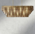 Siraue Smoke Glass Rectangular Chandelier 59