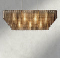 Siraue Smoke Glass Rectangular Chandelier 59