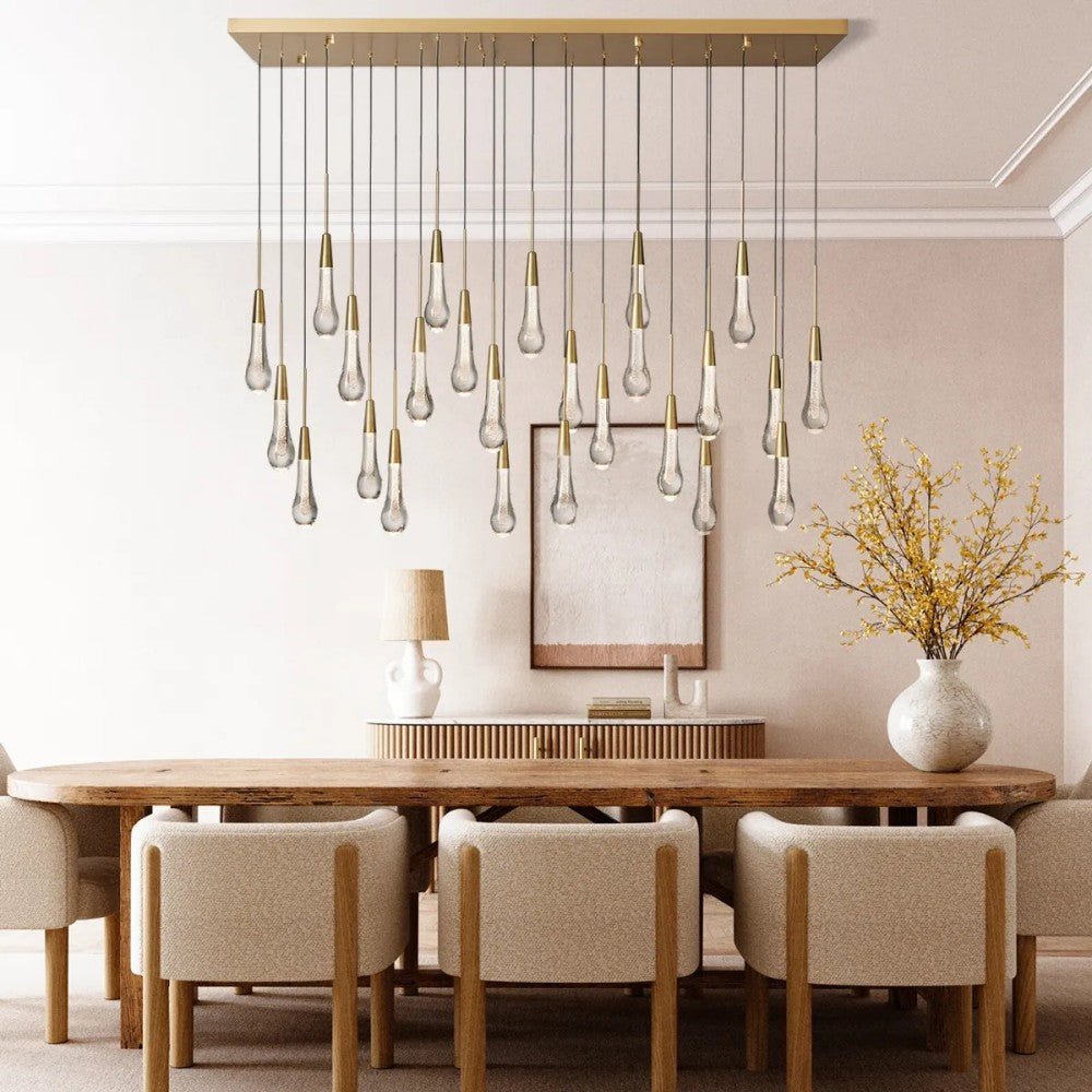 Solitaire Linear Chandelier 37'' 50'' 70'' 87" 120"W - lampmodern