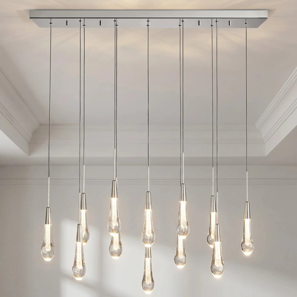Solitaire Linear Chandelier 37'' 50'' 70'' 87" 120"W - lampmodern