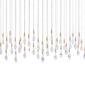 Soltaire Glass Linear Chandelier Lighting 37'' 50'' 70'' 87