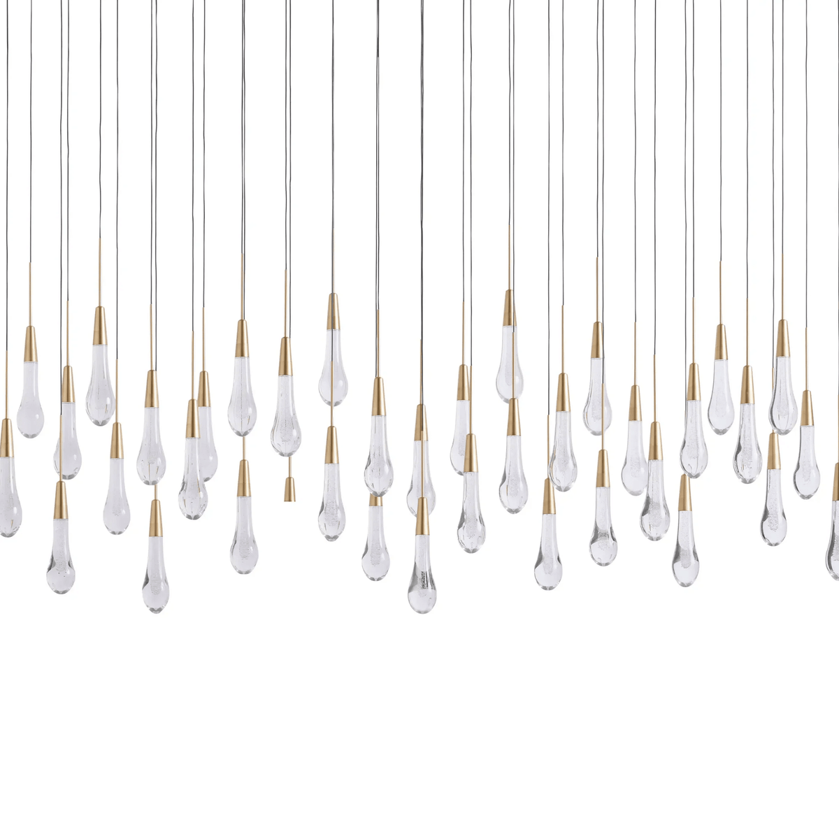 Soltaire Glass Linear Chandelier Lighting 37'' 50'' 70'' 87"W 120"W - lampmodern