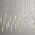 Soltaire Glass Linear Chandelier Lighting 37'' 50'' 70'' 87