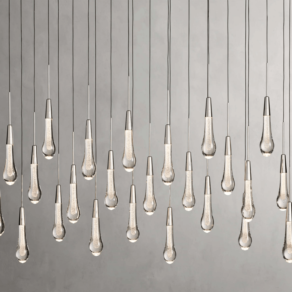 Soltaire Glass Linear Chandelier Lighting 37'' 50'' 70'' 87"W 120"W - lampmodern