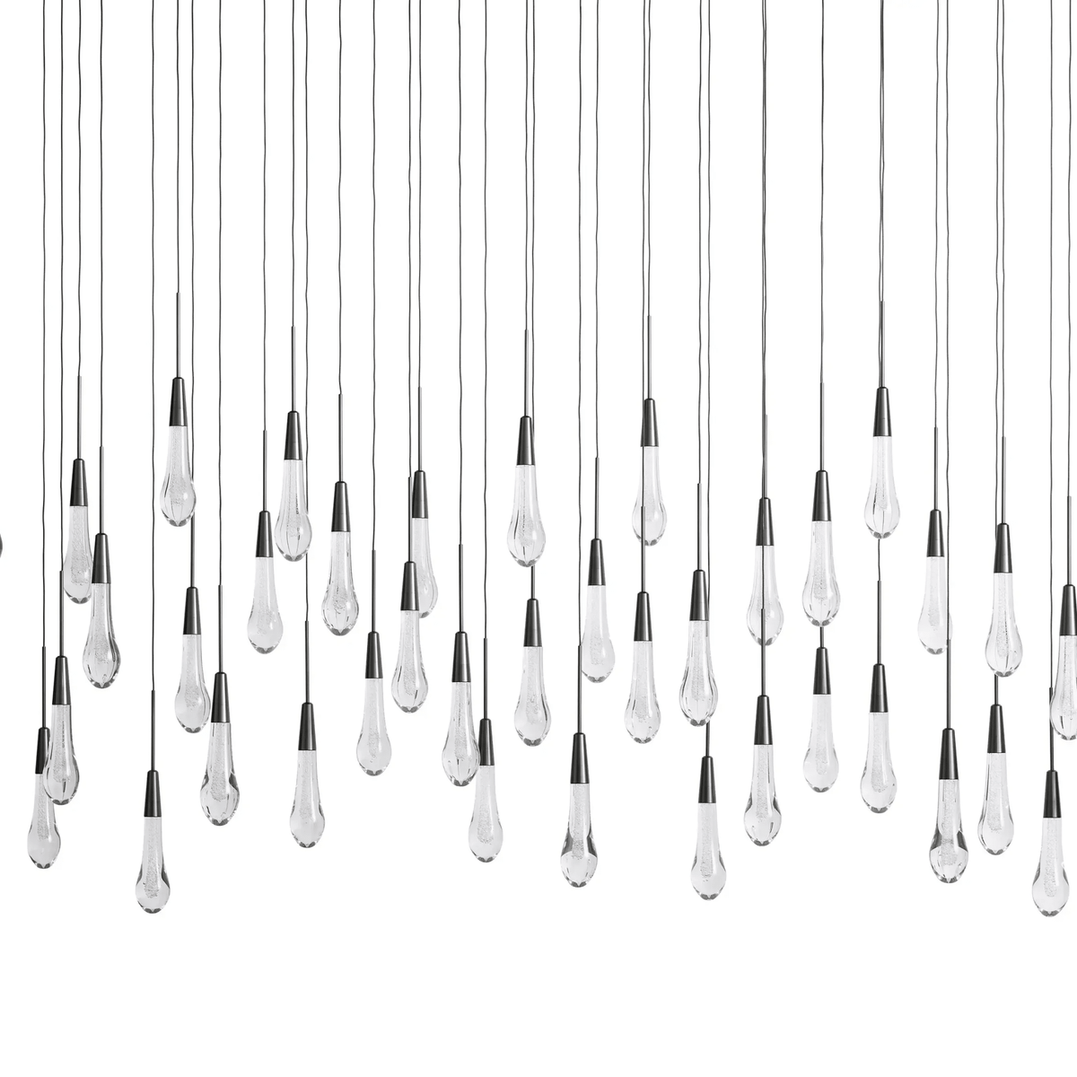 Soltaire Glass Linear Chandelier Lighting 37'' 50'' 70'' 87"W 120"W - lampmodern