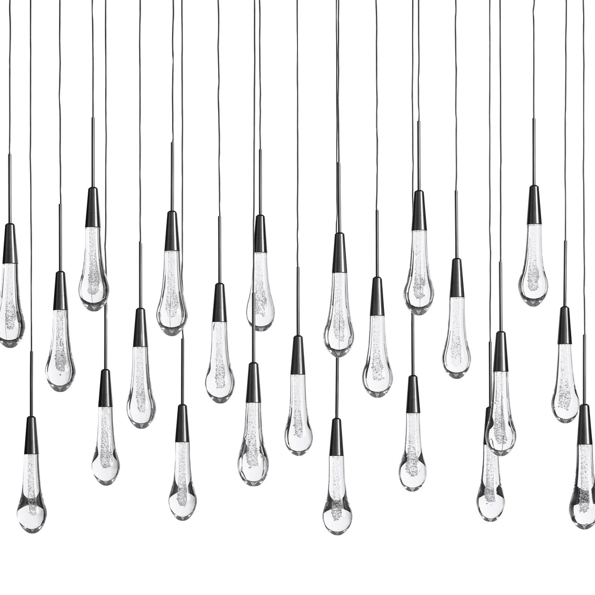 Soltaire Glass Linear Chandelier Lighting 37'' 50'' 70'' 87"W 120"W - lampmodern