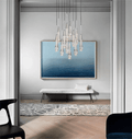 Soltaire Glass Linear Chandelier Lighting 37'' 50'' 70'' 87