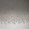 Soltaire Glass Linear Chandelier Lighting 37'' 50'' 70'' 87