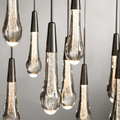 Soltaire Glass Linear Chandelier Lighting 37'' 50'' 70'' 87