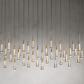 Soltaire Glass Linear Chandelier Lighting 37'' 50'' 70'' 87