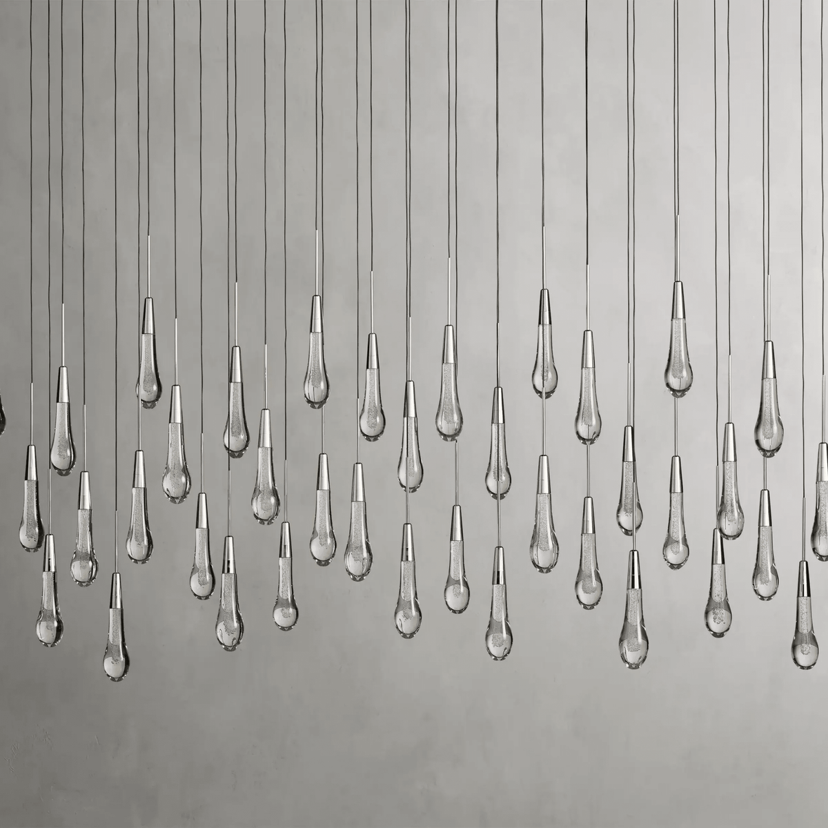 Soltaire Glass Linear Chandelier Lighting 37'' 50'' 70'' 87"W 120"W - lampmodern