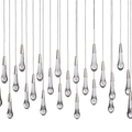 Soltaire Glass Linear Chandelier Lighting 37'' 50'' 70'' 87