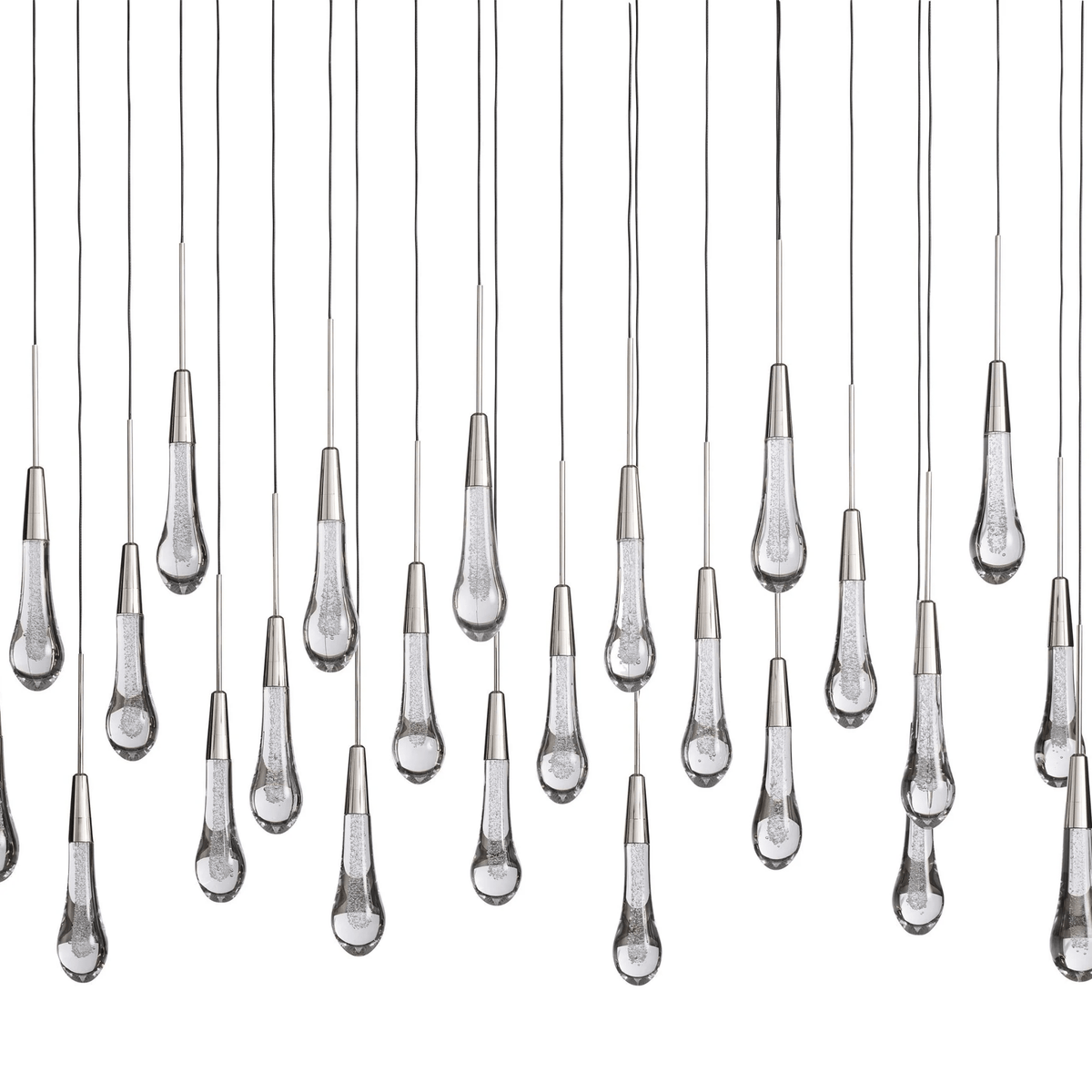 Soltaire Glass Linear Chandelier Lighting 37'' 50'' 70'' 87"W 120"W - lampmodern