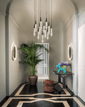 Soltaire Glass Linear Chandelier Lighting 37'' 50'' 70'' 87