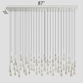 Soltaire Glass Linear Chandelier Lighting 37'' 50'' 70'' 87