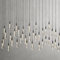 Soltaire Glass Linear Chandelier Lighting 37'' 50'' 70'' 87