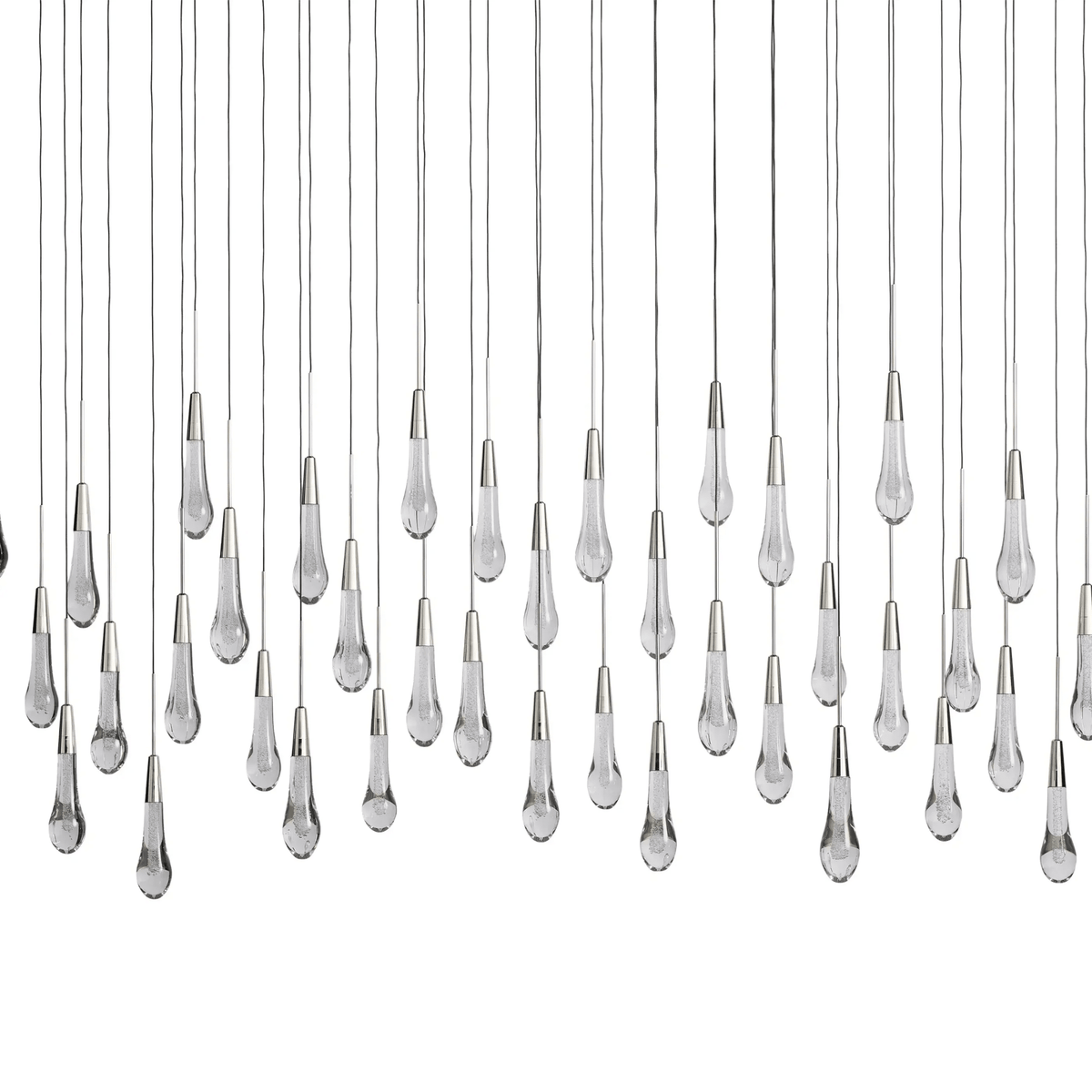 Soltaire Glass Linear Chandelier Lighting 37'' 50'' 70'' 87"W 120"W - lampmodern