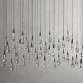 Soltaire Glass Linear Chandelier Lighting 37'' 50'' 70'' 87