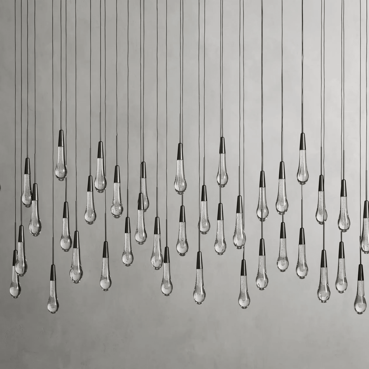 Soltaire Glass Linear Chandelier Lighting 37'' 50'' 70'' 87"W 120"W - lampmodern