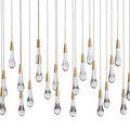 Soltaire Glass Linear Chandelier Lighting 37'' 50'' 70'' 87