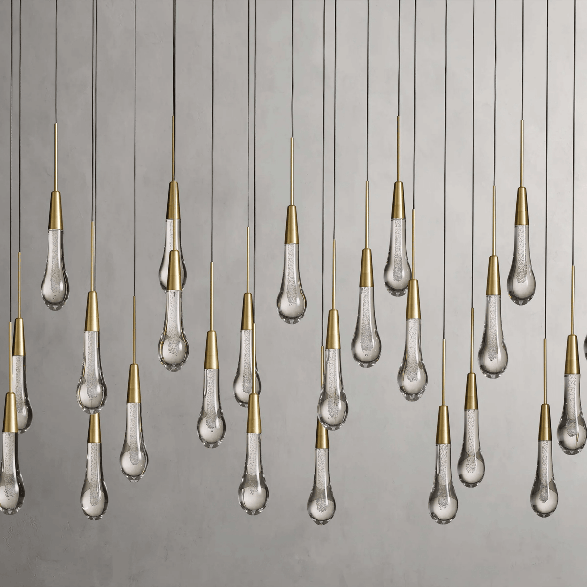 Soltaire Glass Linear Chandelier Lighting 37'' 50'' 70'' 87"W 120"W - lampmodern