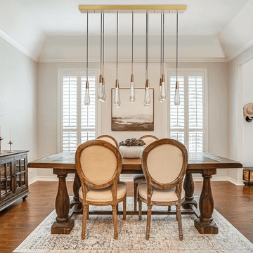 Soltaire Linear Modern Chandelier 37"W - lampmodern