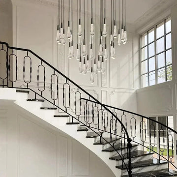 Soltaire Modern 17'' 24'' 36'' 58'' Round Chandelier Lighting - lampmodern