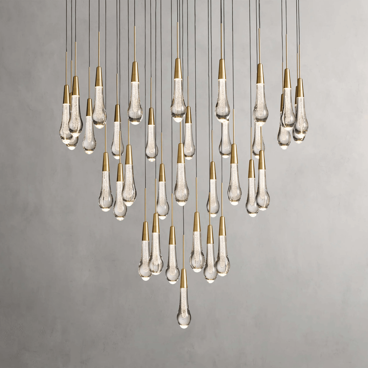 Soltaire Round Chandelier 17" 24" 36“ 58“ - lampmodern