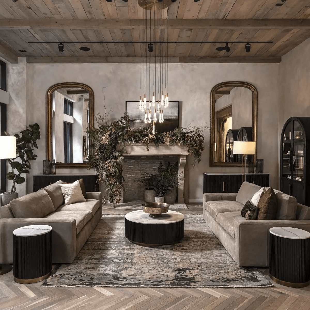 Soltaire Round Chandelier 17" 24" 36“ 58“ - lampmodern