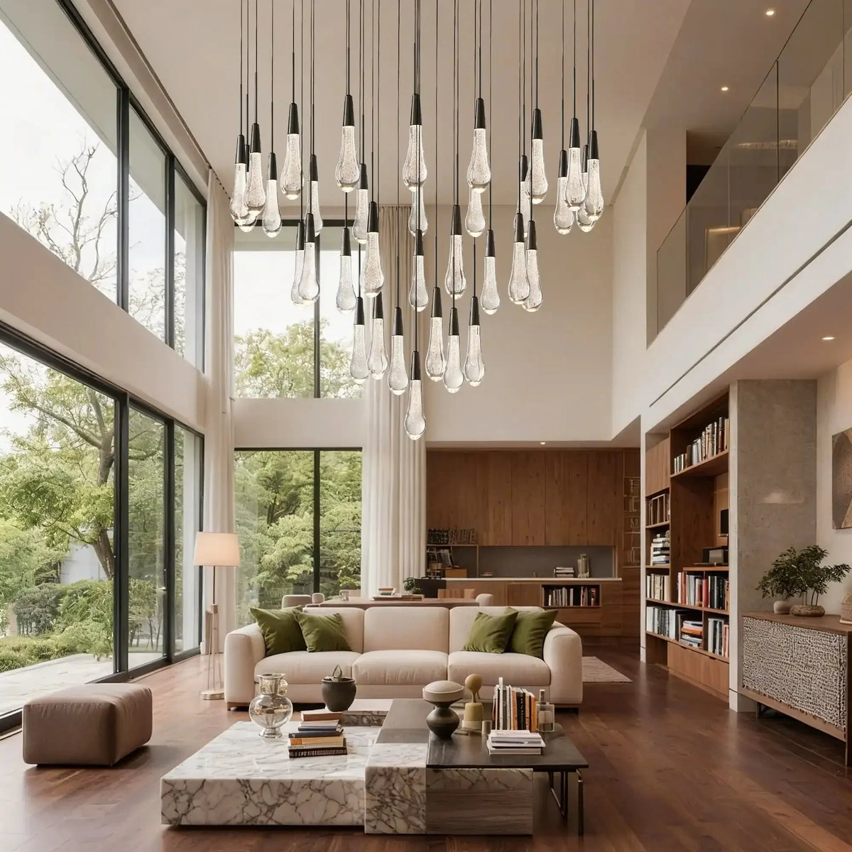 Soltaire Round Chandelier 17" 24" 36“ 58“ - lampmodern