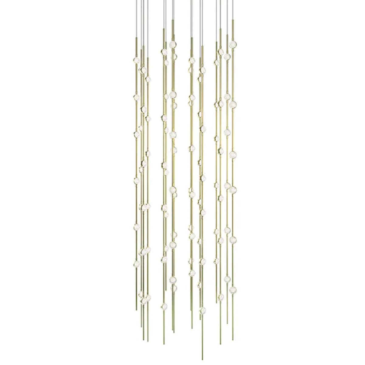 Sonne Constellation 24" Wide Integrated LED Chandelier Satin Brass - lampmodern