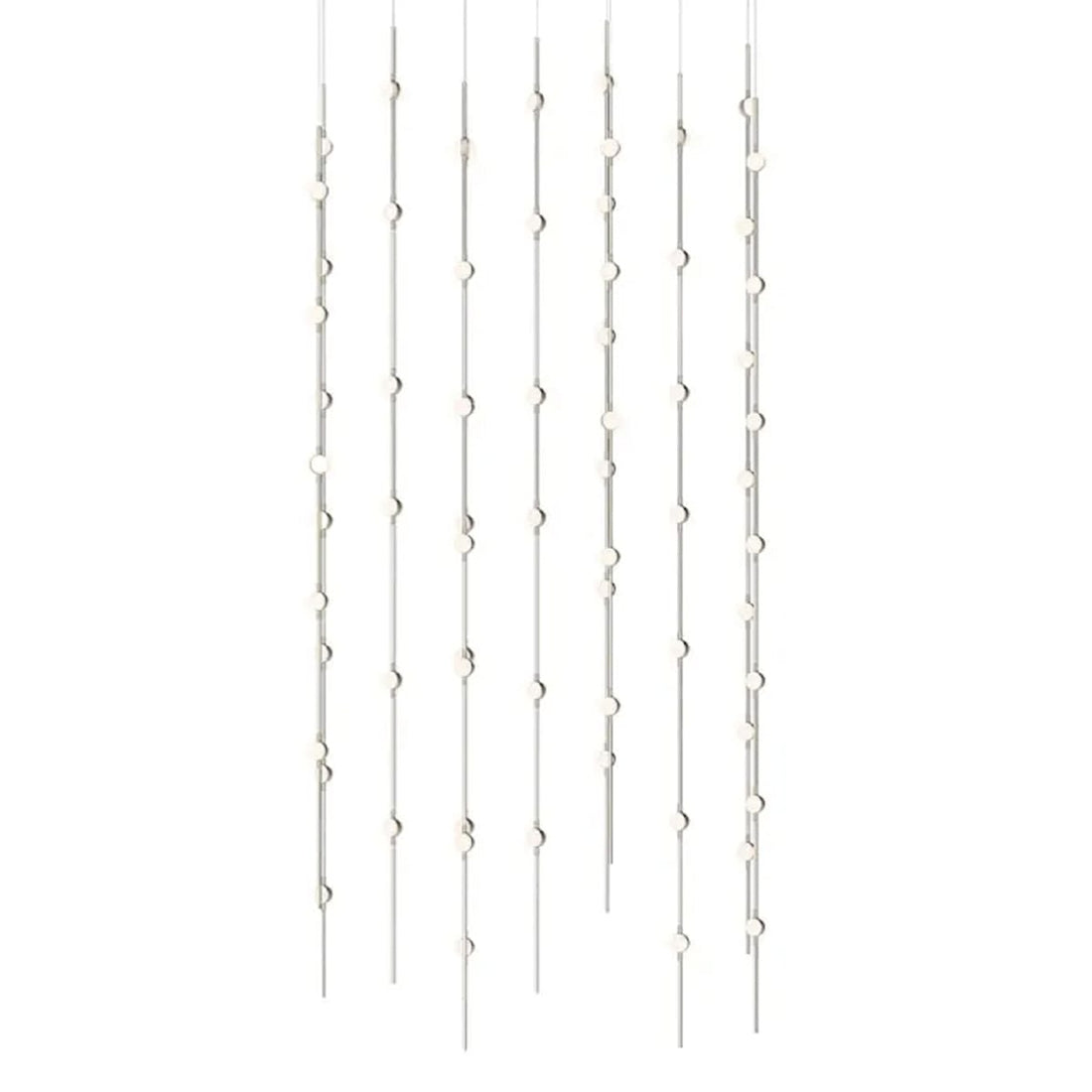 Sonne Constellation 36in Wide Beaded LED Chandelier Satin Nickel - lampmodern