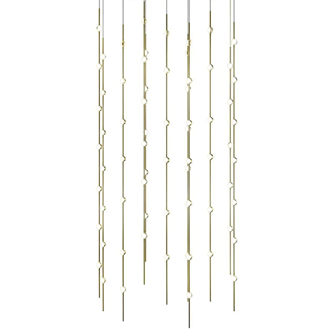 Sonne Constellation 36in Wide Linear Chandelier Satin Brass - lampmodern