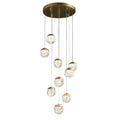 Spiral Pineapple Multi Glass Ball Staircase Chandelier - lampmodern