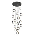 Staircase Lighting Chandelier LED Ring Cluster Rotating Ceiling Light - lampmodern