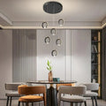 Staircase Lighting Chandelier LED Ring Cluster Rotating Ceiling Light - lampmodern