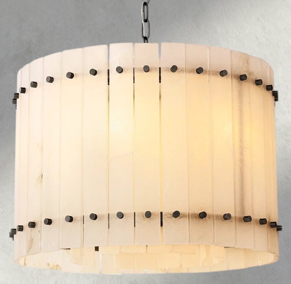 Sun Merca Alabaster Round Chandelier 22", 37", 48", 60" - lampmodern