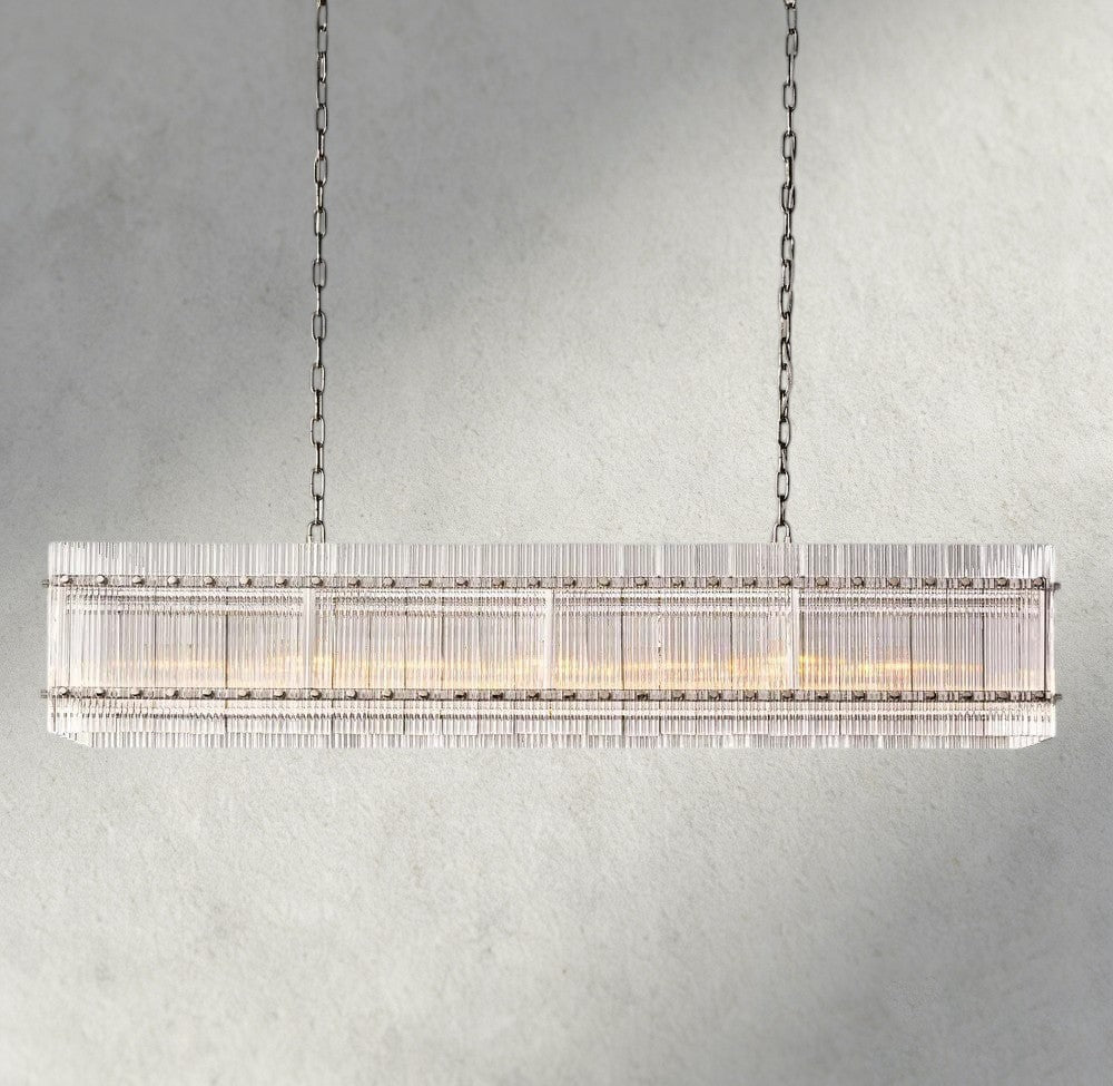 Sun Merca Rectangular Chandelier 54", 72" - lampmodern