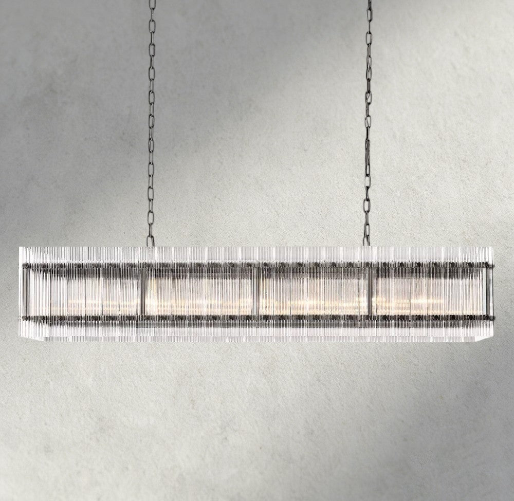 Sun Merca Rectangular Chandelier 54", 72" - lampmodern
