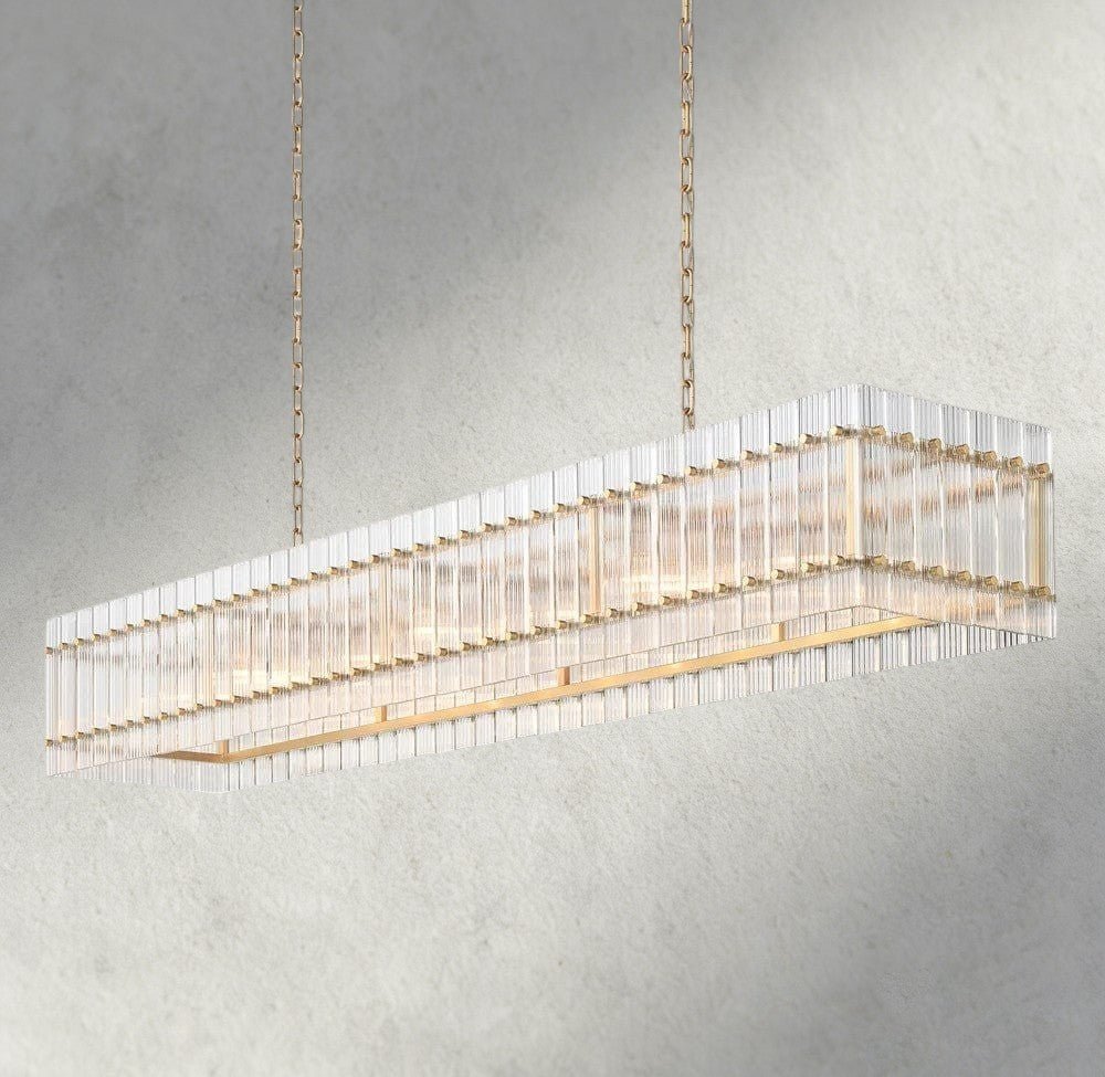 Sun Merca Rectangular Chandelier 54", 72" - lampmodern