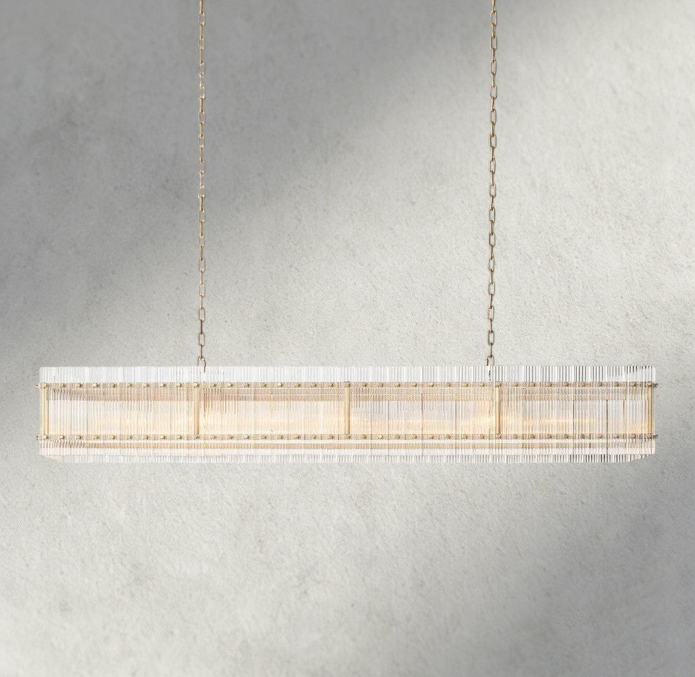 Sun Merca Rectangular Chandelier 54", 72" - lampmodern