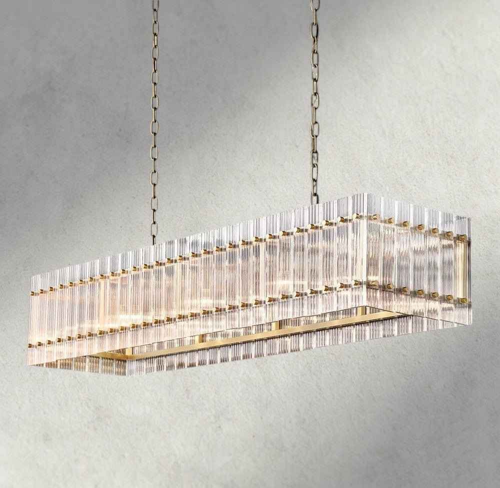 Sun Merca Rectangular Chandelier 54", 72" - lampmodern