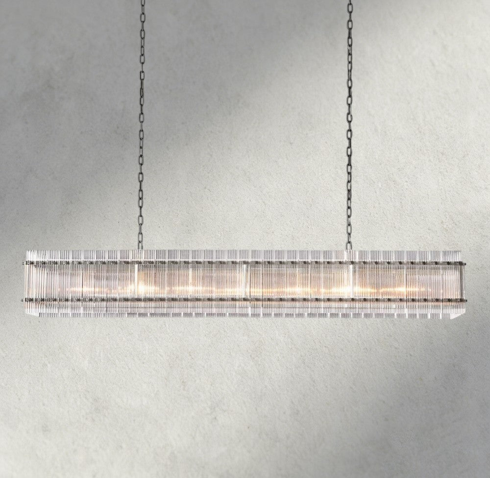 Sun Merca Rectangular Chandelier 54", 72" - lampmodern
