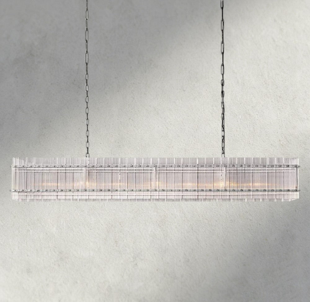 Sun Merca Rectangular Chandelier 54", 72" - lampmodern
