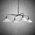 Theron Glass Round Chandelier 30'' 52'' - lampmodern
