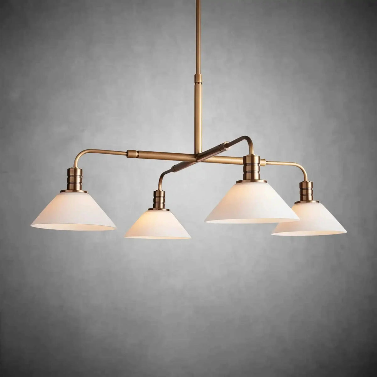 Theron Glass Round Chandelier 30'' 52'' - lampmodern