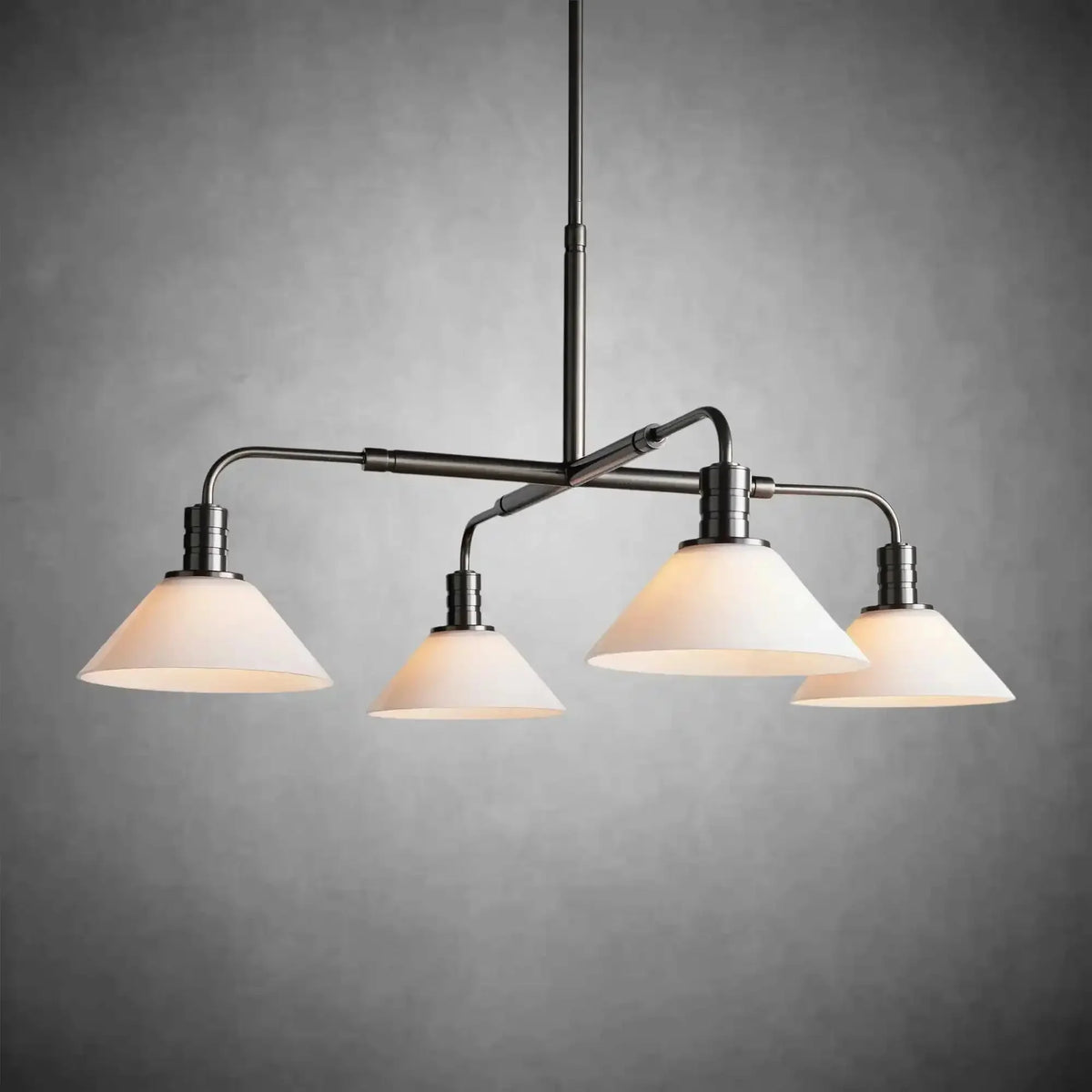 Theron Glass Round Chandelier 30'' 52'' - lampmodern